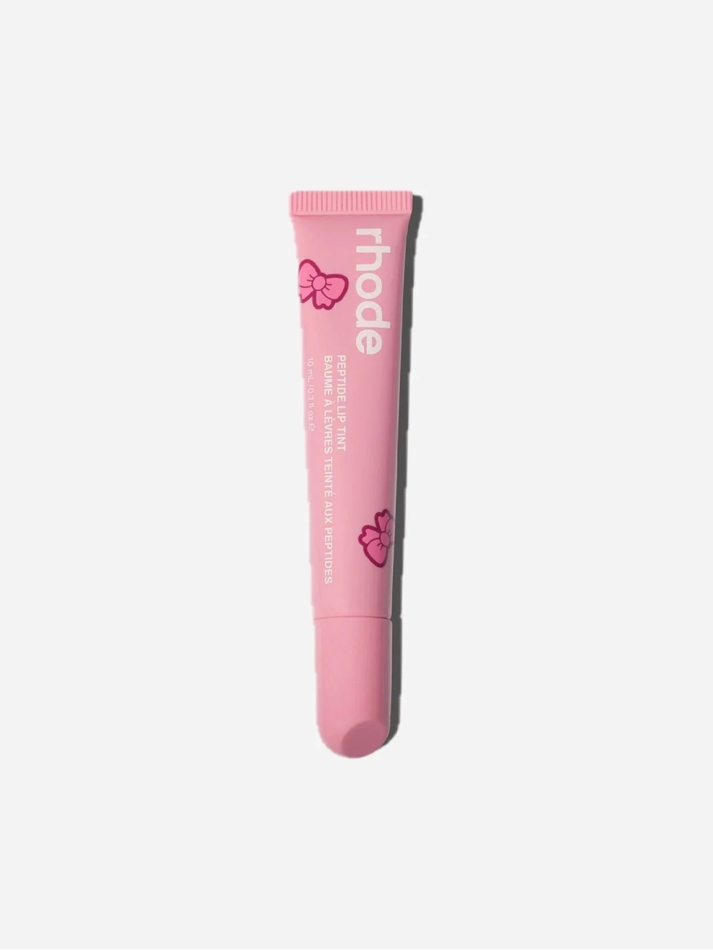 RHODE Pink Peptide Lip Tint Tube with Floral Detail